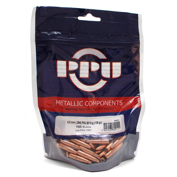Prvi Partizan 264 Caliber, 6.5mm (.264 Diameter) Bullets 139 grain