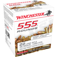 WINCHESTER AMMO 22LR 36gr COPPER PLATED HP 555/bx 10/cs