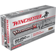WINCHESTER AMMO 22-250 VARMINT-X 55gr POLY-TIP 20/bx 10/cs