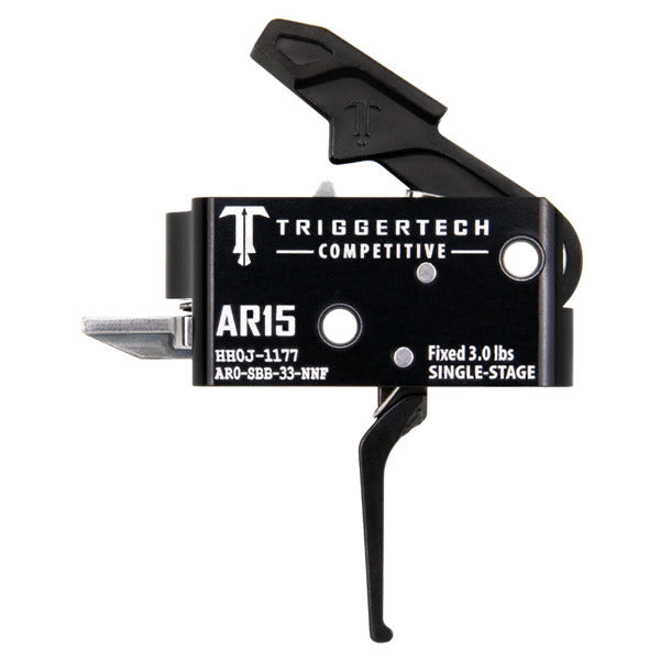 TRIGGERTECH AR15 COMP PRO SINGLE ST FLAT 3.0 LB BK