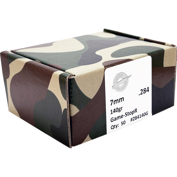 Quality Cartridge Game Stop-R 28 Caliber, 7mm (.284 Diameter) Bullets 140 grain Hollow Point Box of 50