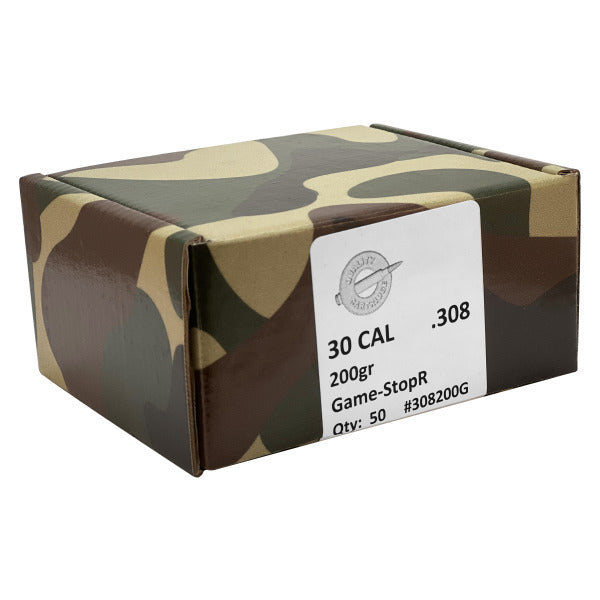Quality Cartridge Game Stop-R 30 Caliber (.308 Diameter) Bullets 200 grain Hollow Point Box of 50