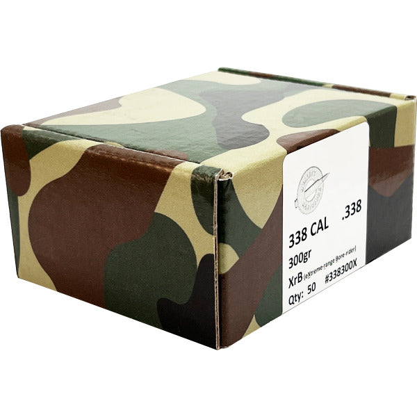 Quality Cartridge XrB 338 Caliber (.338 Diameter) Bullets 300 grain Solid Box of 50