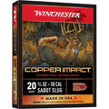 Winchester Copper Impact 20 Gauge Ammunition 2-3/4" 3/4 oz 1600 fps Sabot Slug Box of 5