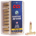 CCI Gamepoint 22 WMR (Winchester Magnum Rimfire) Ammunition 40 Grain Jacketed Soft Point Box of 50