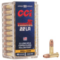 CCI Velocitor 22 Long Rifle Ammunition 40 Grain Plated Hollow Point Box of 50