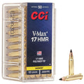 CCI V-Max 17 Hornady Magnum Rimfire (HMR) Ammunition 17 Grain Hornady V-Max Polymer Tip Box of 50