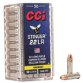 CCI Stinger 22 Long Rifle Ammunition 32 Grain Plated Hollow Point Box of 50