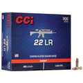 CCI AR Tactical 22 Long Rifle Ammunition 40 Grain Plated Round Nose Box of 300