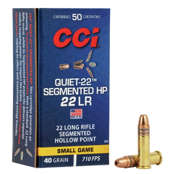 CCI Quiet-22 22 Long Rifle Ammunition 40 Grain Fragmenting Hollow Point Box of 50