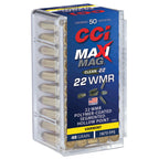CCI Maxi Mag Clean-22 22 WMR (Winchester Magnum Rimfire) Ammunition 46 Grain Fragmenting Hollow Point Box of 50