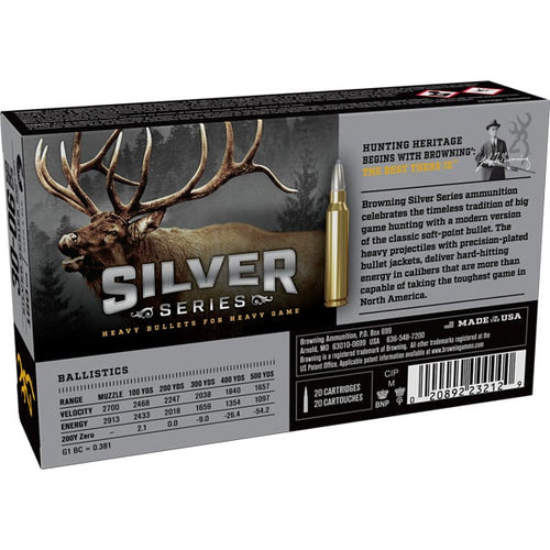 Browning Silver Series 30-06 Springfield Ammunition 180 Grain Plated Pointed Soft Point Box of 20
