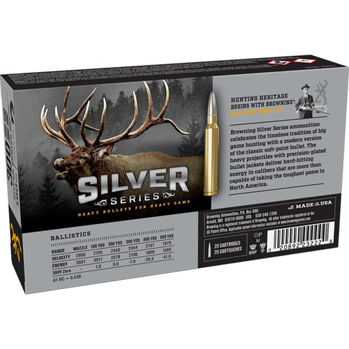 Browning Silver Series 300 Winchester Magnum Ammunition 180 Grain Plated Pointed Soft Point Box of 20