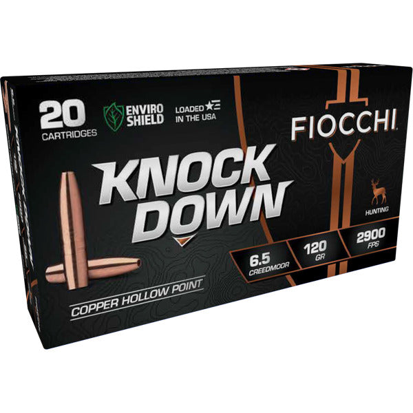 FIOCCHI AMMO 6.5mm CREEDMOOR 120gr COPPER HP 20/b 10/c