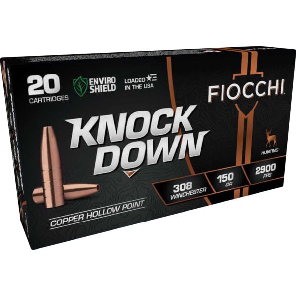 Fiocchi 308 Winchester Ammunition 150 Grain Copper Hollow Point Box of 20