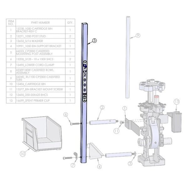 DILLON CP2000 CASEFEED POST ASSEMBLY