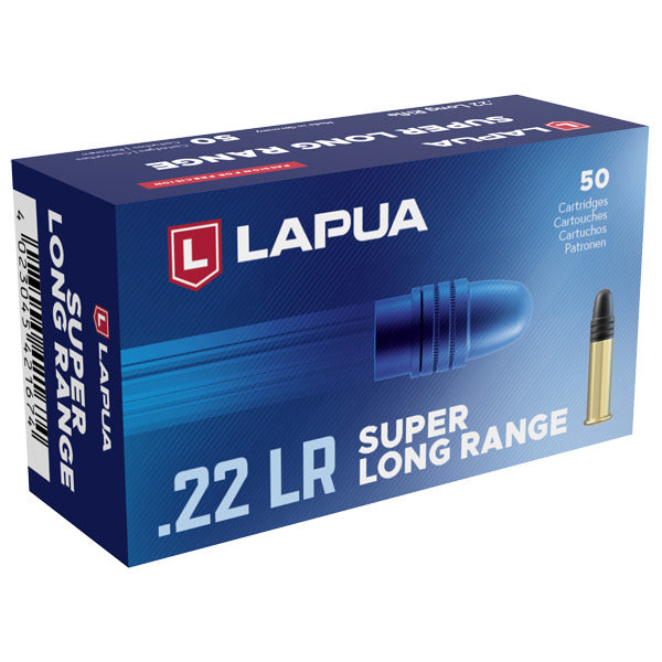 Lapua Super Long Range 22 Long Rifle Ammunition 40 Grain Lead Round Nose Box of 50