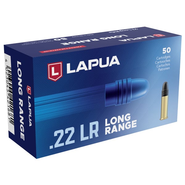 Lapua Long Range 22 Long Rifle Ammunition 40 Grain Lead Round Nose Box of 50