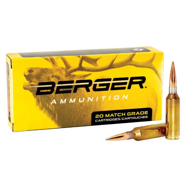 Berger Match Grade 6.5 PRC Ammunition 140 Grain Elite Hunter Jacketed Hollow Point Box of 20