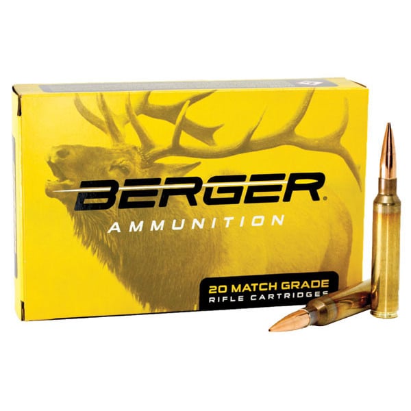 Berger Match Grade 300 PRC Ammunition 245 Grain Elite Hunter Jacketed Hollow Point Box of 20