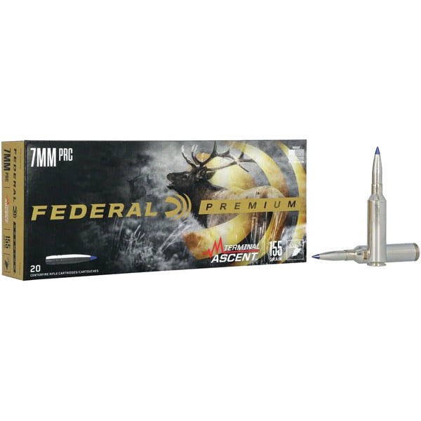 Federal Premium Terminal Ascent 7mm PRC Ammunition 155 Grain Polymer Tip Box of 20