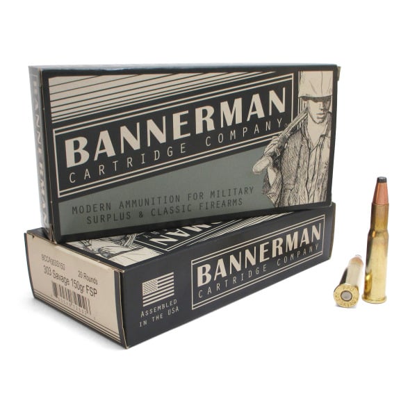 Bannerman 303 Savage Ammunition 150 Grain Flat Soft Point Box of 20