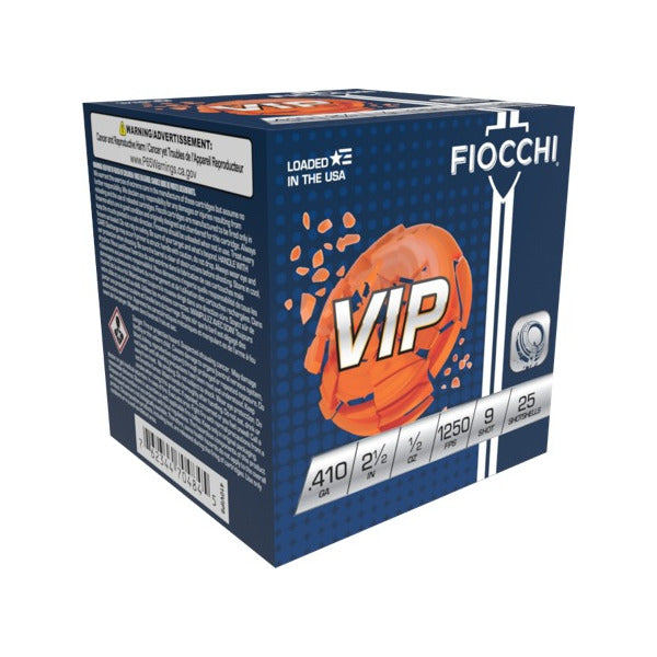 Fiocchi VIP 410 Bore Ammunition 2-1/2" #9 1250 fps Box of 25