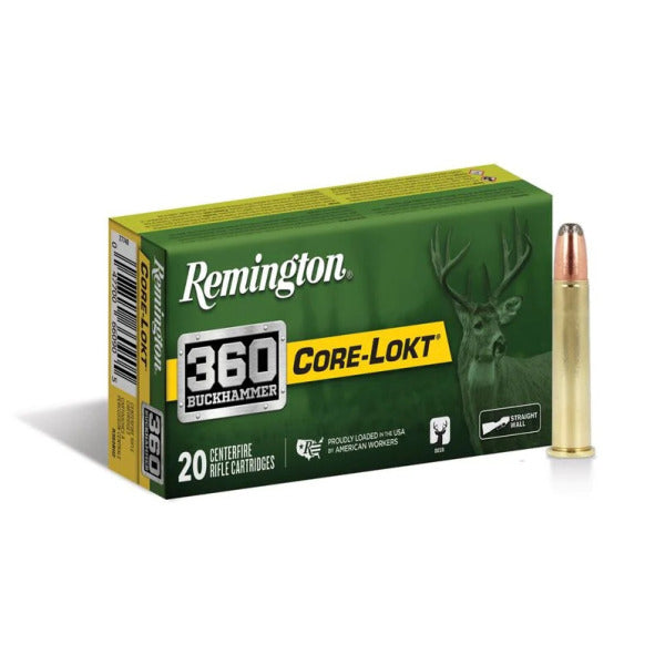 Remington Core-Lokt 360 Buckhammer Ammunition 200 Grain Soft Point Box of 20