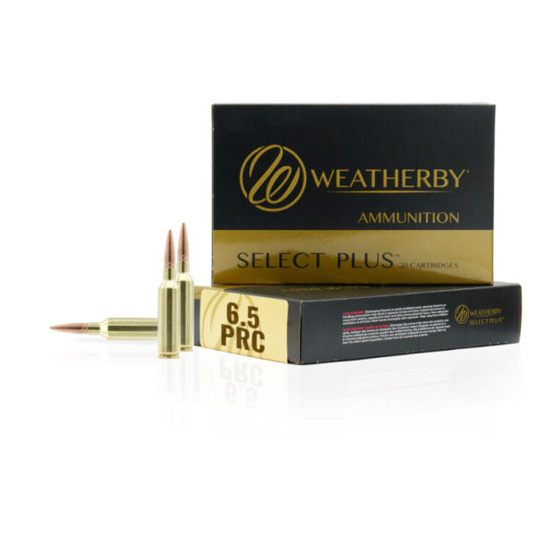 Weatherby Select Plus 6.5 PRC Ammunition 124 Grain Hammer Custom Copper Hollow Point Box of 20