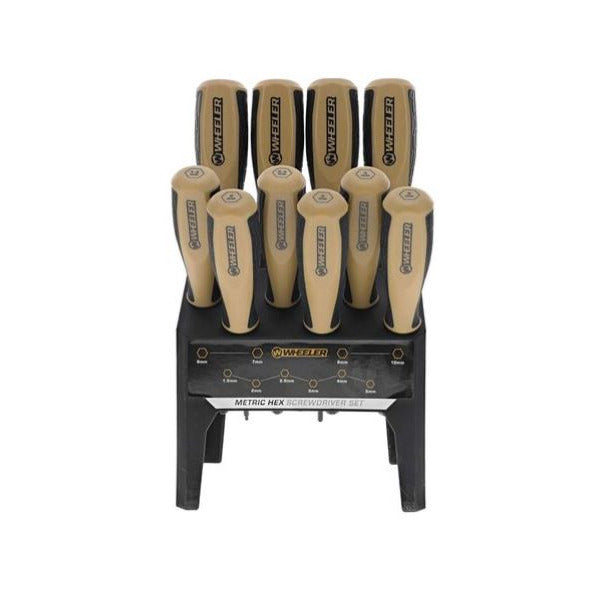 Wheeler 10-Piece Metrix Hex Benchtop Screwdriver Set