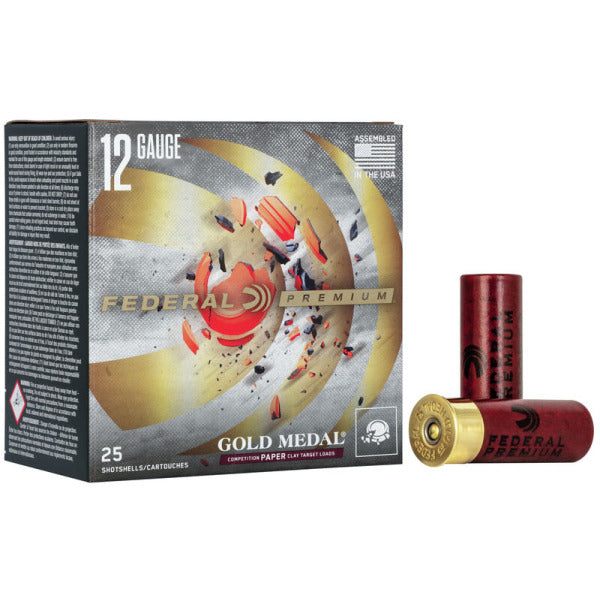 Federal Premium Gold Medal Paper 12 Gauge Ammunition 2-3/4" #7.5 1 oz 1290 fps Case of 250