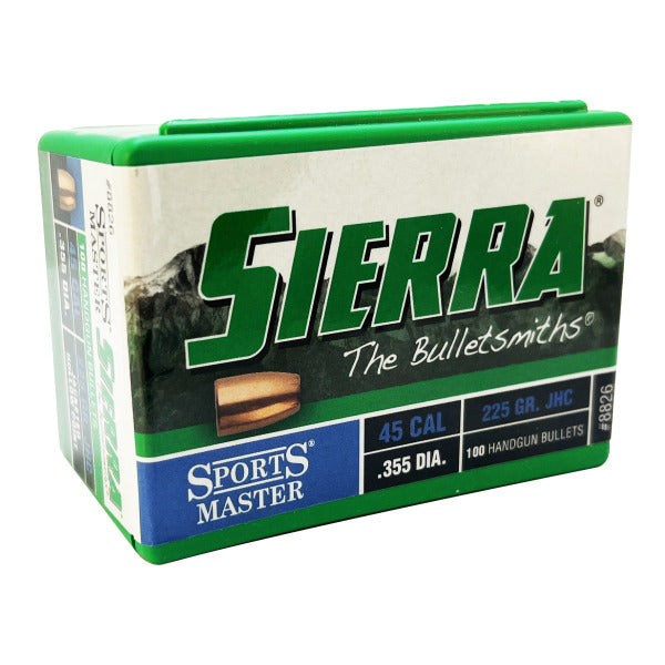 Sierra Sports Master 45 Caliber (.451 Diameter) Bullets 225 grain Jacketed Hollow Point Box of 100