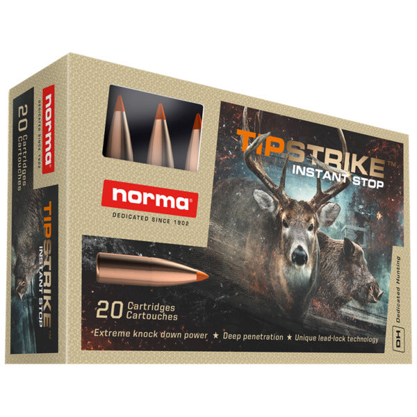 Norma TipStrike 270 WSM (Winchester Short Magnum) Ammunition 140 Grain Polymer Tip Box of 20