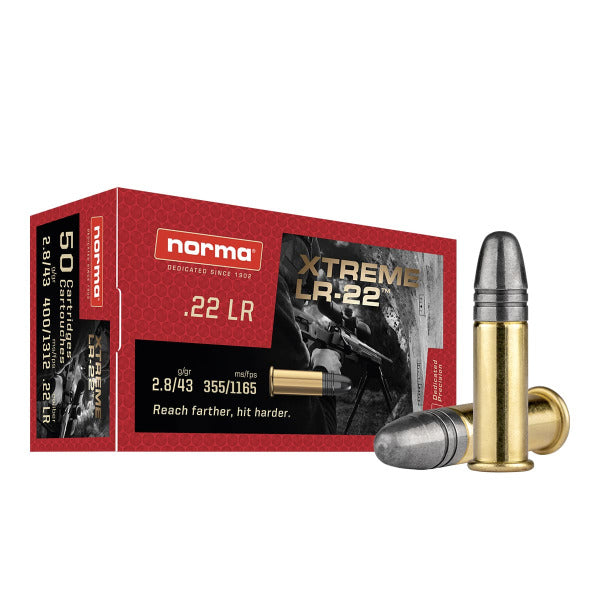 NORMA AMMO 22LR 43gr LRN XTREME-LONG RG 50/b 100/c