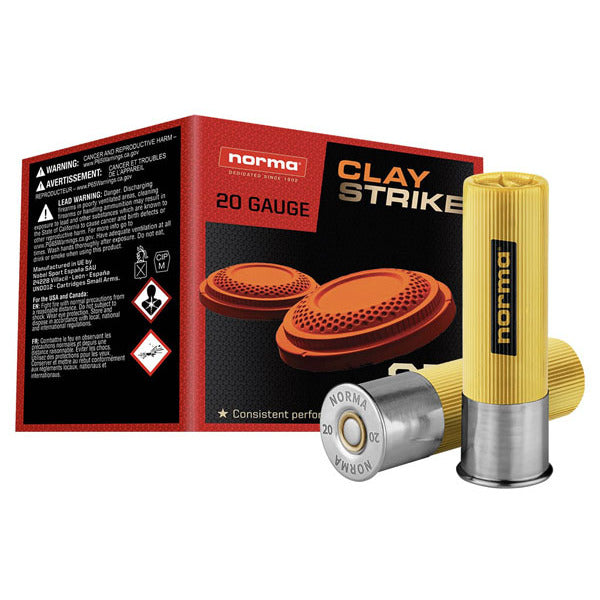Norma Claystrike 20 Gauge Ammunition 2-3/4" #8 7/8 oz 1250 fps Case of 250