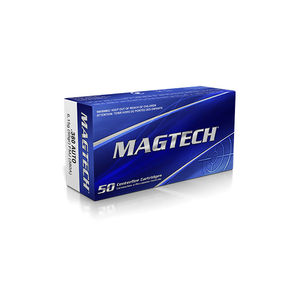 Magtech 380 ACP Ammunition 95 Grain Full Metal Jacket Box of 50