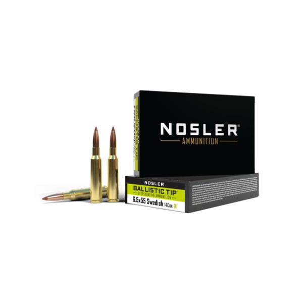 Nosler Ballistic Tip 6.5x55mm Ammunition 140 Grain Polymer Tip Box of 20