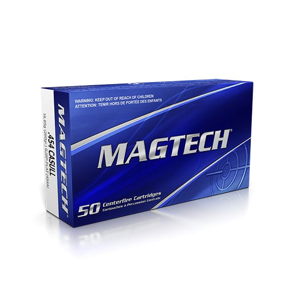 Magtech 454 Casull Ammunition 260 Grain Semi Jacketed Flat Point Box of 20