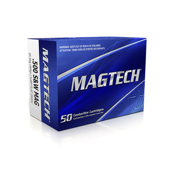 Magtech 500 S&W Magnum Ammunition 400 Grain Semi Jacketed Flat Point Box of 20