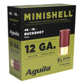 Aguila Minishell 12 Gauge Ammunition 1-3/4" #4 (7 Pellets), 1 (4 Pellets) 5/8 oz 1200 fps Buckshot Box of 25
