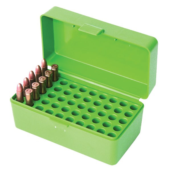MTM RIFLE FLIP-TOP 50rd 22H/30M1/218B GREEN 24/CS