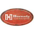 HORNADY OVAL TIN SIGN 18"x12"