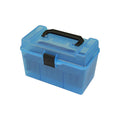 MTM RIFLE DLX HANDLED 50r BELTED MAG/CLEAR-BLUE 12c