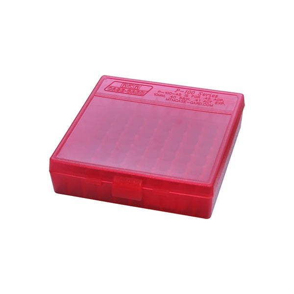 MTM PISTOL FLIP-TOP 100rd 45ACP/10/41AE/CLEAR-RED