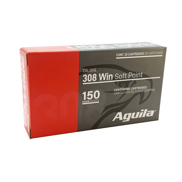 Aguila 308 Winchester Ammunition 150 Grain Hornady InterLock Spitzer Box of 20