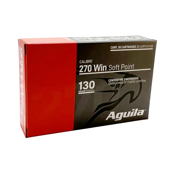 Aguila 270 Winchester Ammunition 130 Grain Hornady InterLock Spitzer Box of 20