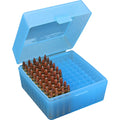 MTM RIFLE FLIP-TOP 100rd 17/222/223/CLR-BLUE 12/CS