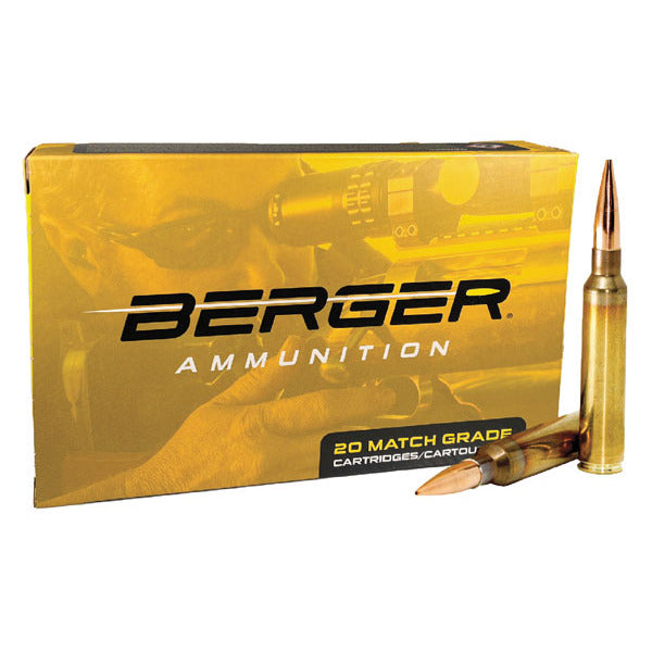 Berger Match Grade 300 PRC Ammunition 215 Grain Hybrid Target Jacketed Hollow Point Box of 20