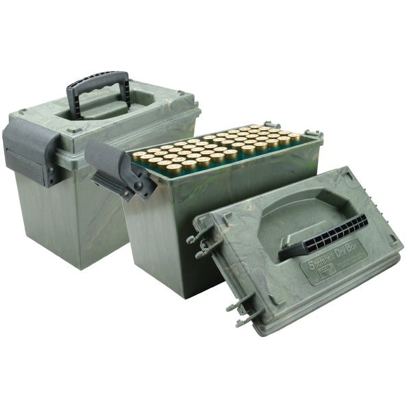 MTM SHOTSHELL DRY BOX 12g to 3"/2-50rd TRAYS/CAMO