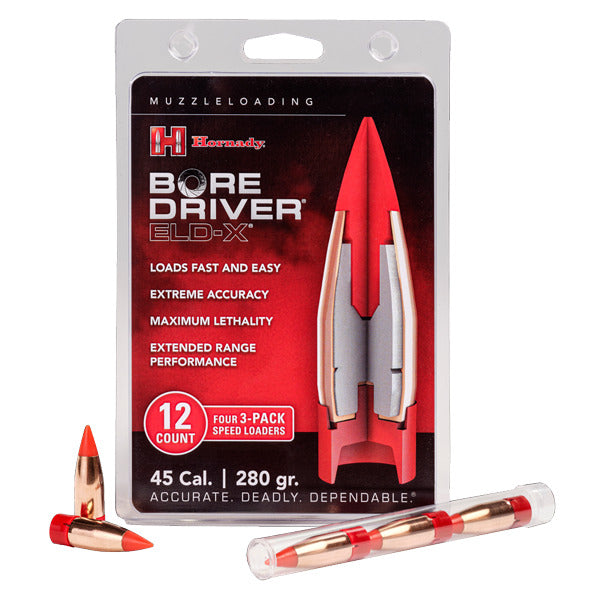 HORNADY 45cal 280gr BORE DRIVER ELD-X BULLET 12/BX